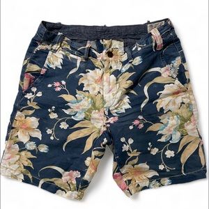 Polo Ralph Lauren Vintage Linen Blend Hawaiian Floral Chino Shorts Men's 30